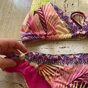 CAMILLA NWT BIKINI  South Beach Sunrise Ball Top and Bottom Set